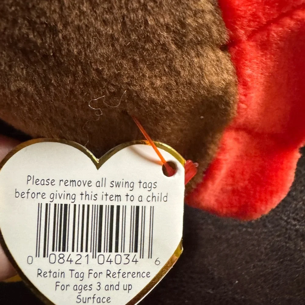 Beanie Baby Gobbles the Turkey 1996 Plush w/ Tags Thanksgiving Collectible